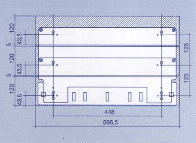 Shoptec HUWIL Fiókméretek 596mm széles 120 mm-es magassággal